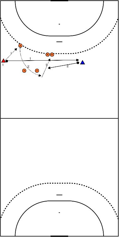 drawing Slalom mit Pilonen