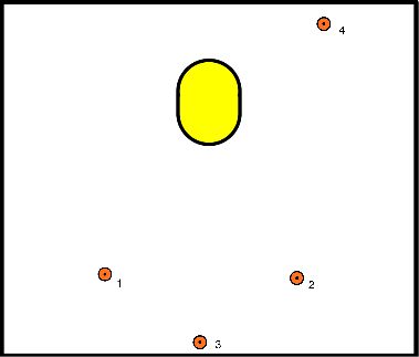 drawing Schnelligkeitsübung mit Durchgangsball