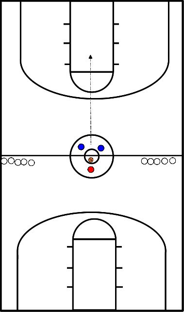 drawing 1 gegen 1, Mittellinie