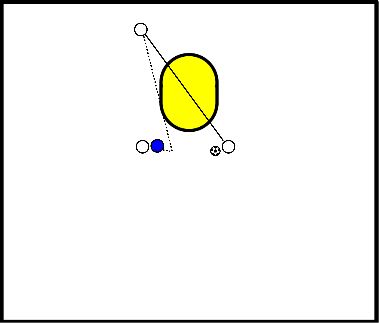 drawing Tiefer Linienschuss mit Verteidiger