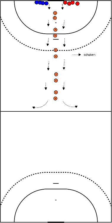 drawing Ejercicio de defensa/desplazamiento y realización de contáctos