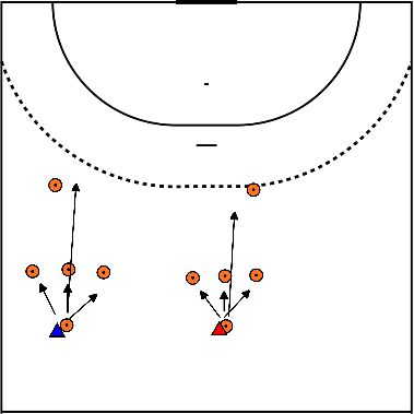 drawing parcours de sprint pour le travail des pieds