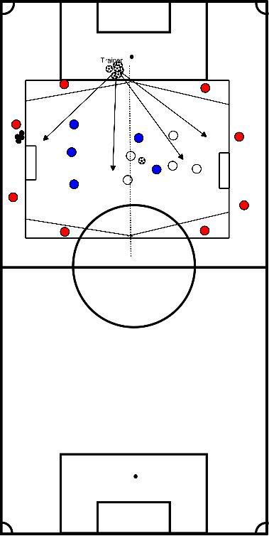 drawing Jeu de fête 8 joueurs de handball dans l'hexagone