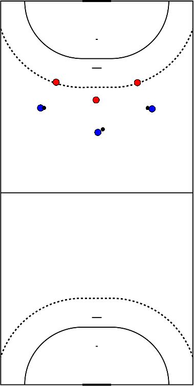 drawing Movimento di passaggio e difesa