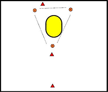 drawing Voorverdedigen bij de korf