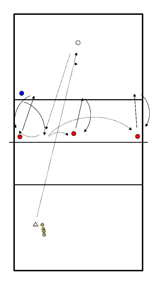 drawing volleybal zonder bal