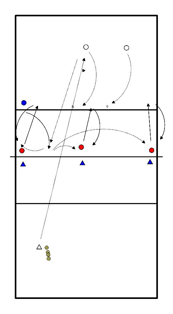 drawing volleybal zonder bal compleet